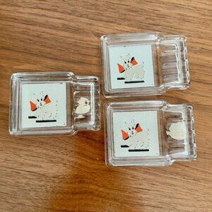 3 Art Deco Owens Illinois Scottie Dog Scottish Terrier Ashtrays 1930s Era